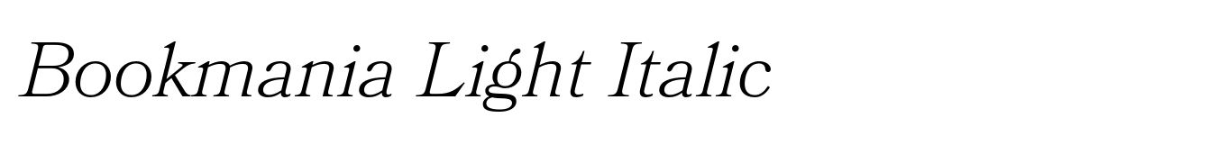 Bookmania Light Italic image